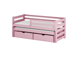 SENSO 90x200 Rosa dobbelt Børneseng med udtræk Lano Møbler