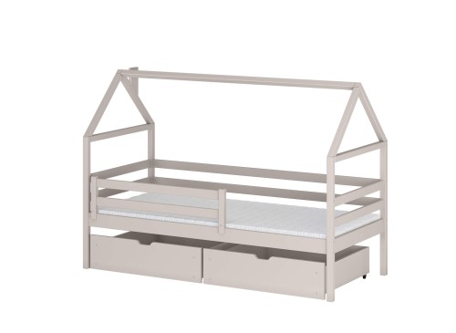 Moderne grå husseng med praktisk opbevaring