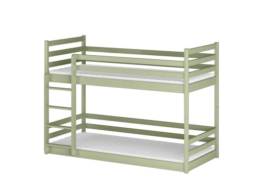 Måltegning af køjeseng med 42 cm afstand mellem de to sovepladser.