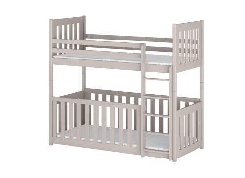 Oversigt over størrelser og afstande på en etageseng med moderne husdesign.