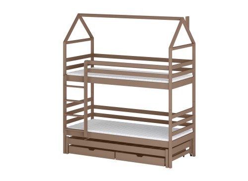 Teknisk tegning af husseng med præcise dimensioner.