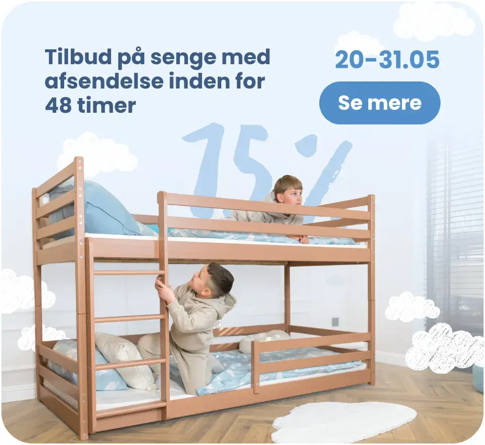 15 % rabat på senge med levering inden for 48 timer, 20.-31. maj